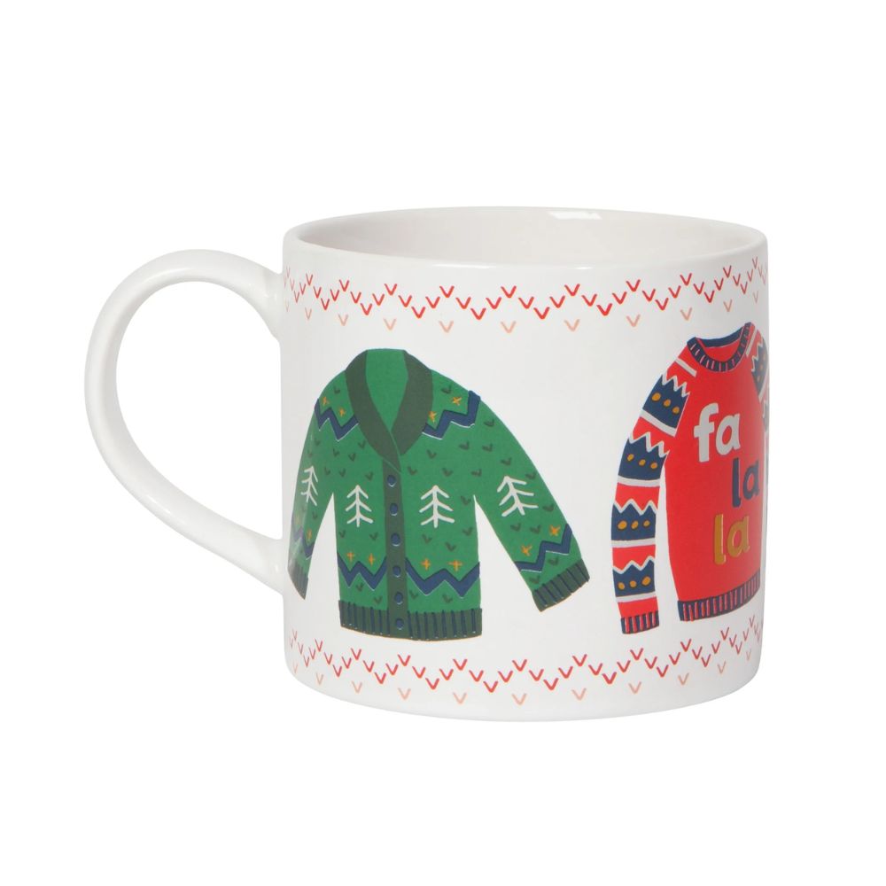 Festive Ugly Christmas Sweater Mug Gift Set in Box - Perfect for Holiday Parties, Secret Santa & Cozy Winter Mornings