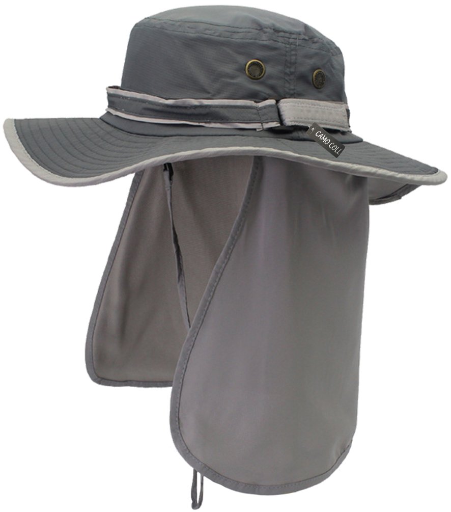 UPF 50+ Sun Protection Hat with Neck Flap - Wide Brim Summer Outdoor Hat for Beach, Hiking & Gardening