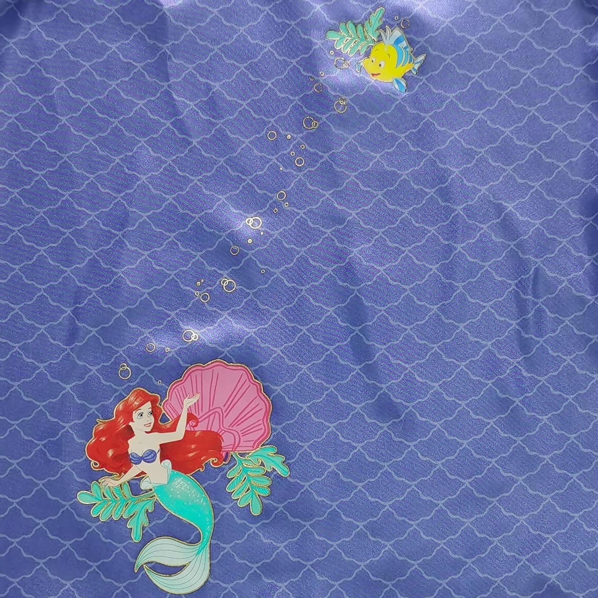 Disney Ariel Sleep Gown for Girls - The Little Mermaid Nightgown for Kids, Soft Cotton Pajama Dress with Princess Print | Perfect for Bedtime, Sleepovers & Dress-Up Play