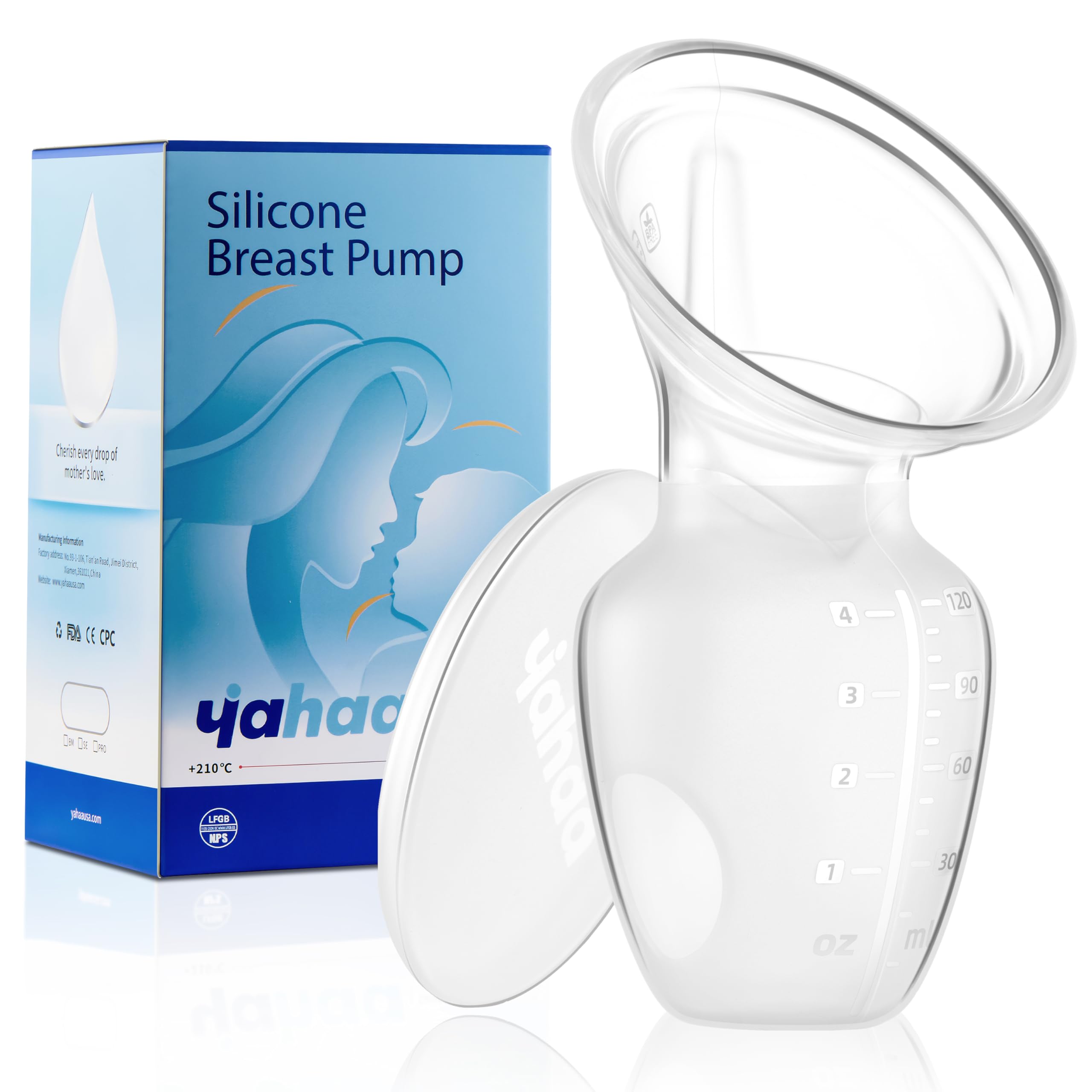 Manual Breast Pump for Breastfeeding Moms - BPA Free, Spill-Proof Valve, 4oz Clear Bottle - Perfect for Travel, Work & On-the-Go Nursing