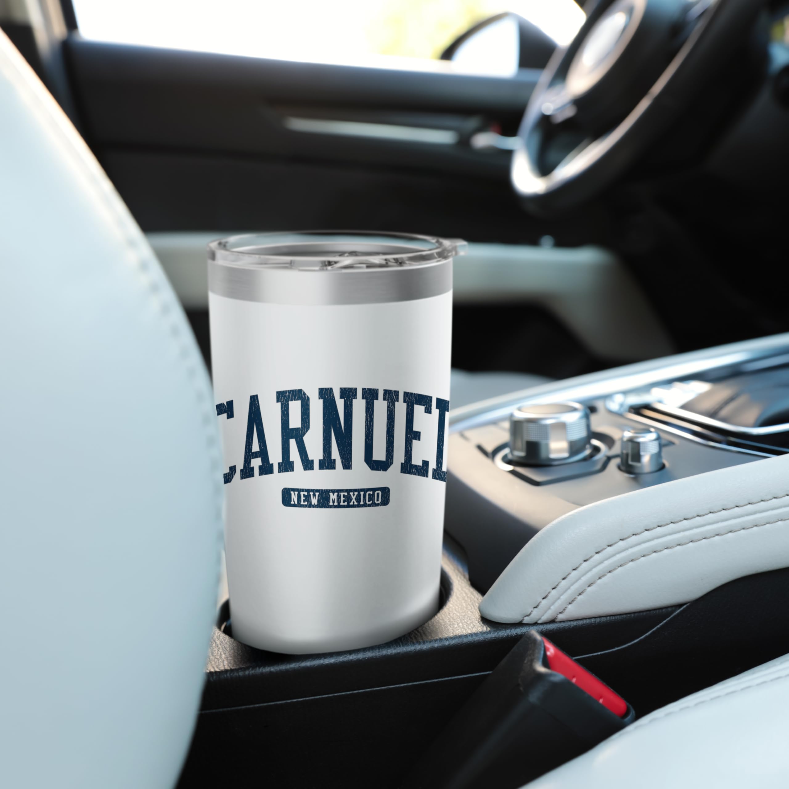 Carnuel New Mexico NM College University Style Blue Stainless Steel Insulated Tumbler - 20oz Vacuum Insulated Travel Mug for Hot & Cold Drinks - Perfect for Campus, Office, Gym & Outdoor Adventures