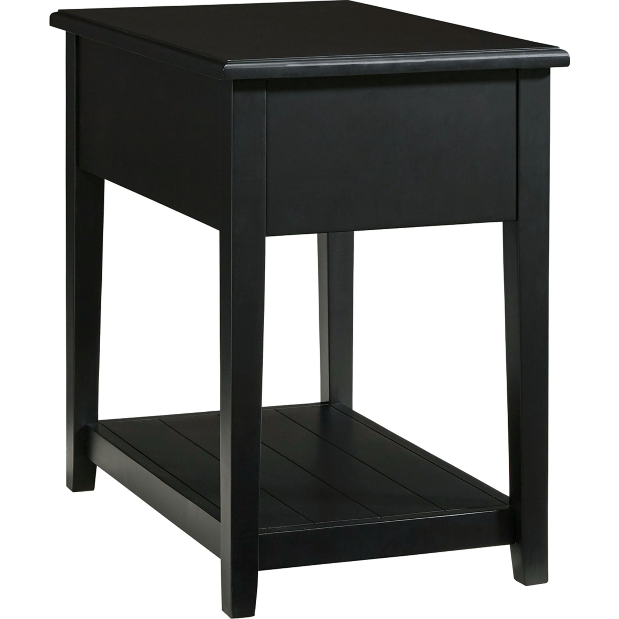 Beckincreek Modern End Table - Black Nightstand for Living Room, Bedroom, or Office - Small Side Table with Sturdy Metal Frame & Sleek Design