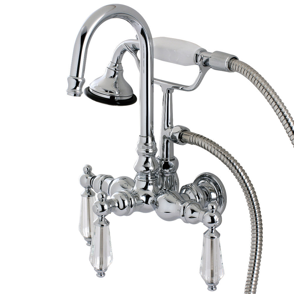 Vintage Style Wall Mount Clawfoot Tub Faucet - Aqua AE7T8WLL Wilshire Bathroom Fixture for Classic & Modern Bathroom Decor