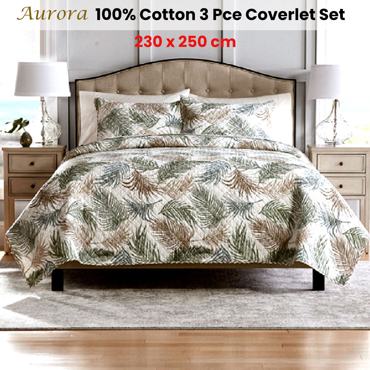 100% Cotton Lightly Quilted Coverlet Set - Aurora Queen Size Bedspread for Cozy Bedroom Decor | Perfect for Guest Rooms, Master Bedrooms & Winter Warmth