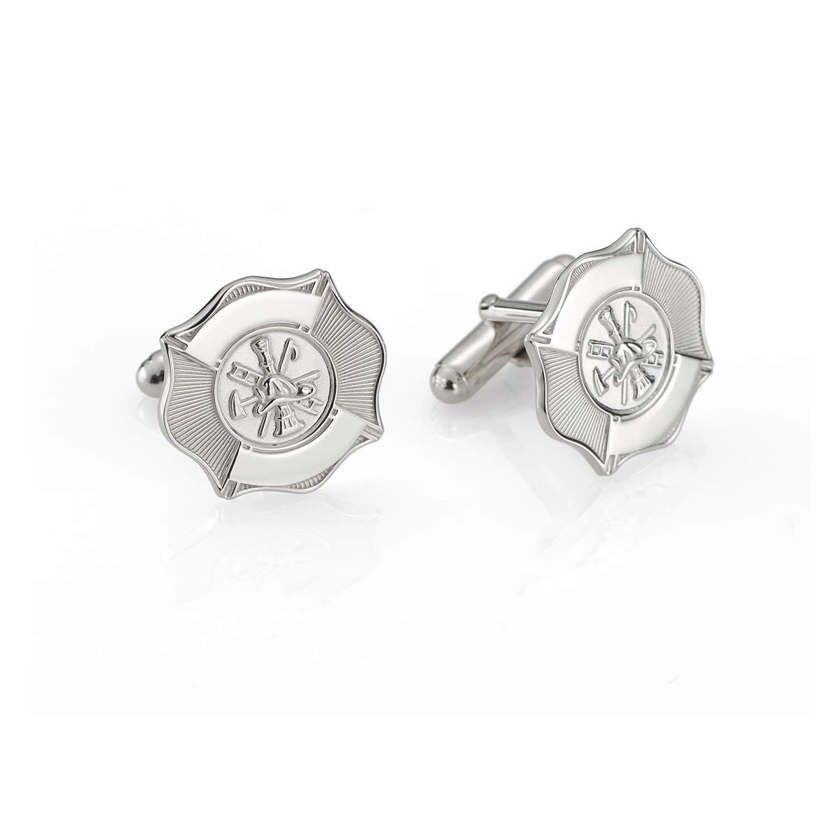 Premium Patriotic Police Department Cufflinks - Handcrafted American Flag Lapel Pins for Men & Women | Formal Office Wear, Military Appreciation Gifts, Law Enforcement Accessories