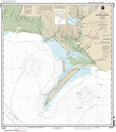 NOAA Nautical Chart 16723 - Controller Bay Alaska | Official Marine Navigation Map for Boating, Fishing & Sailing | Paradise Cay Publications
