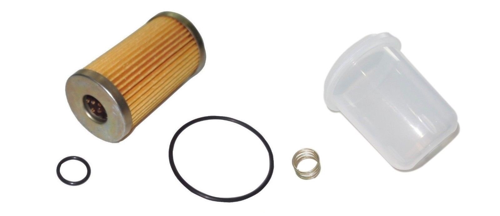 Komatsu Excavator Fuel Filter Kit - Compatible with PC45 PC45-1 PC45R-8 Models - Includes Bowl & Spring Replacement Parts - Heavy Duty Construction Equipment Maintenance