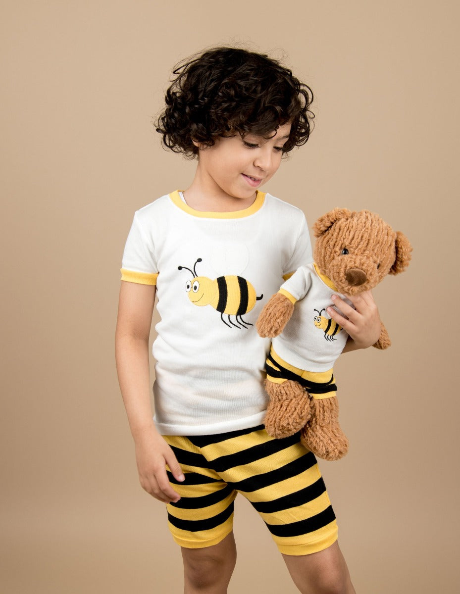 Matching Girl & Doll Short Pajama Set - Cute Cotton Sleepwear for Kids & Dolls - Perfect for Sleepovers, Playtime & Photo Shoots