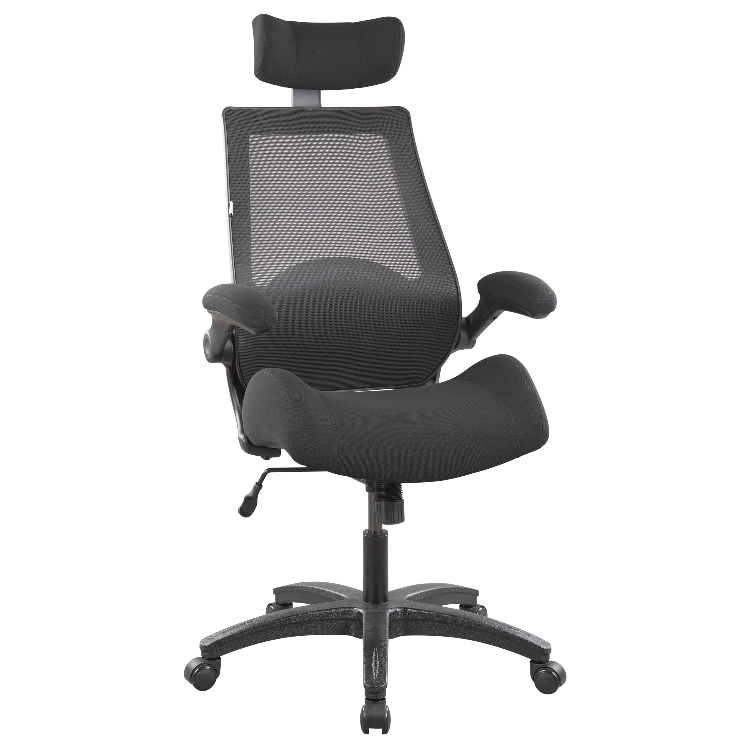BOLISS 400lbs High Back Ergonomic Mesh Office Chair - Adjustable Arms, Molded Foam Seat & Lumbar Support - Black - Perfect for Home Office, Gaming & Computer Workstations