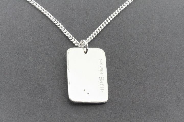Hope Braille Dog Tag Pendant Necklace - Personalized Engraved Pet ID Tag for Blind Dogs - Perfect for Training, Safety & Daily Walks
