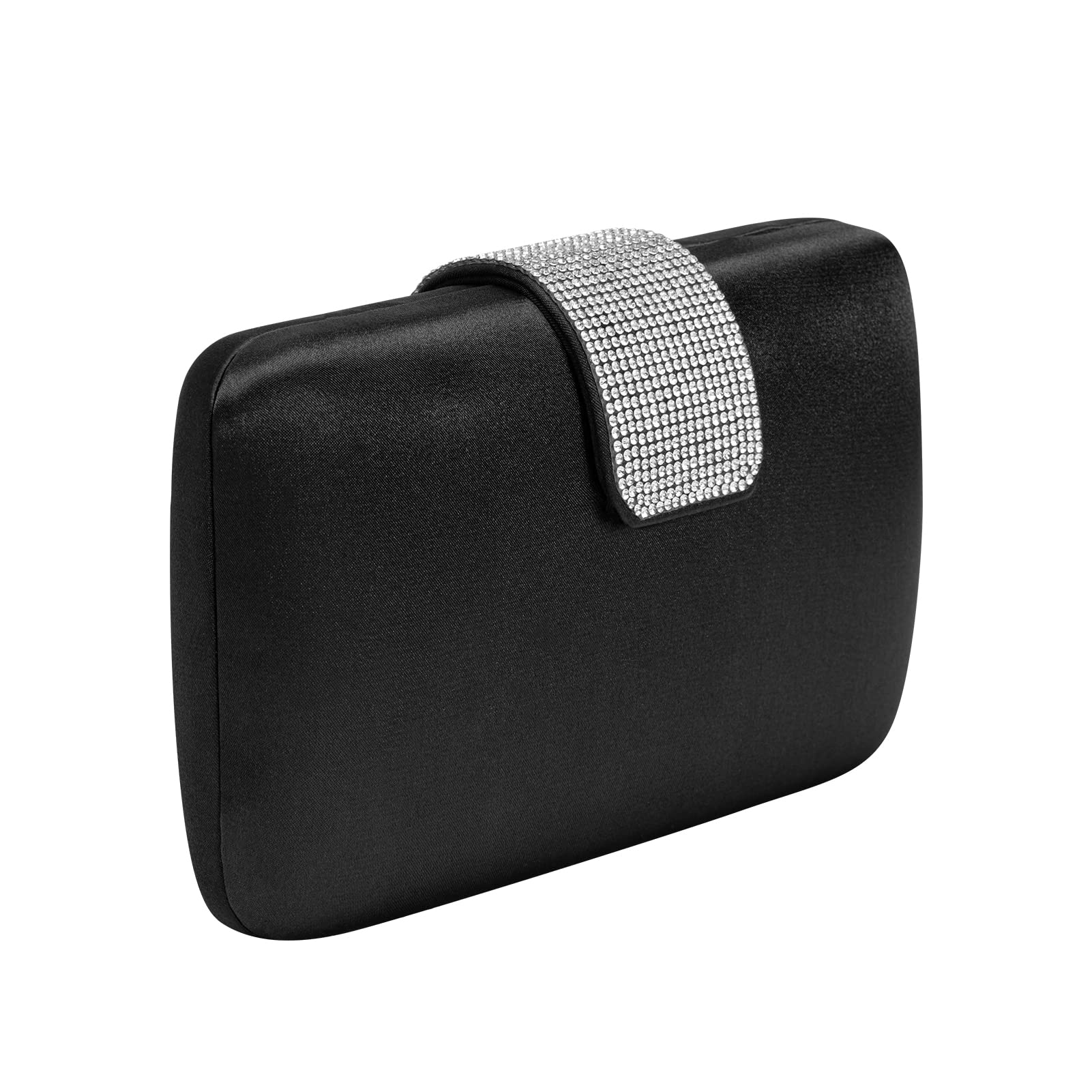 Elegant Satin Rhinestone Evening Clutch Purse for Women - Perfect for Prom, Bridal Party, Wedding & Formal Events