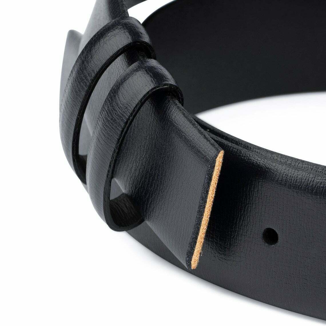 Genuine Leather Ferragamo Belt Strap Replacement - 35mm Navy Blue Men's Belt Without Buckle | Perfect for Dress Pants, Suits & Formal Occasions