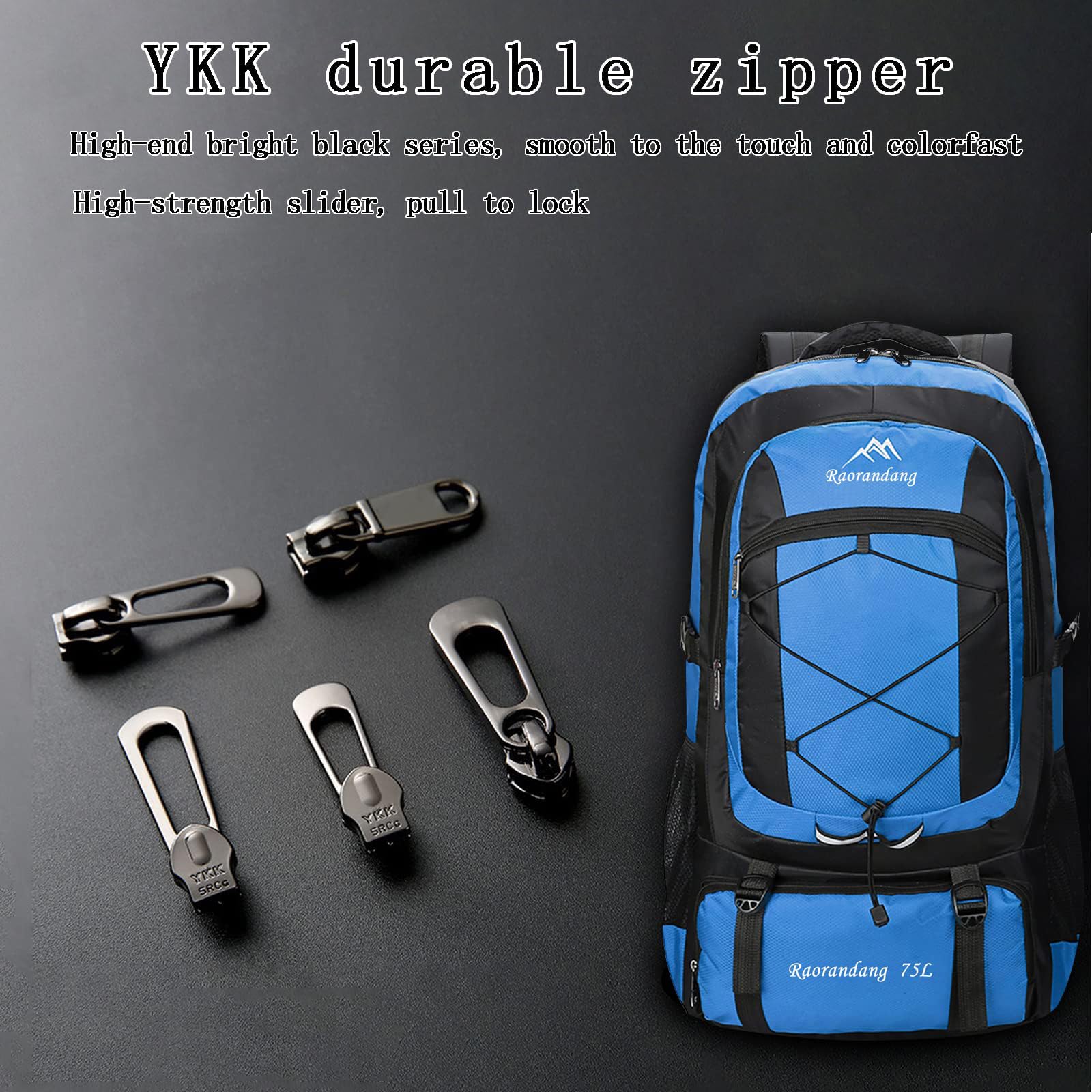 **75L Waterproof Lightweight Hiking Backpack - Durable Large Capacity Travel Backpack for Camping, Trekking & Outdoor Adventures**