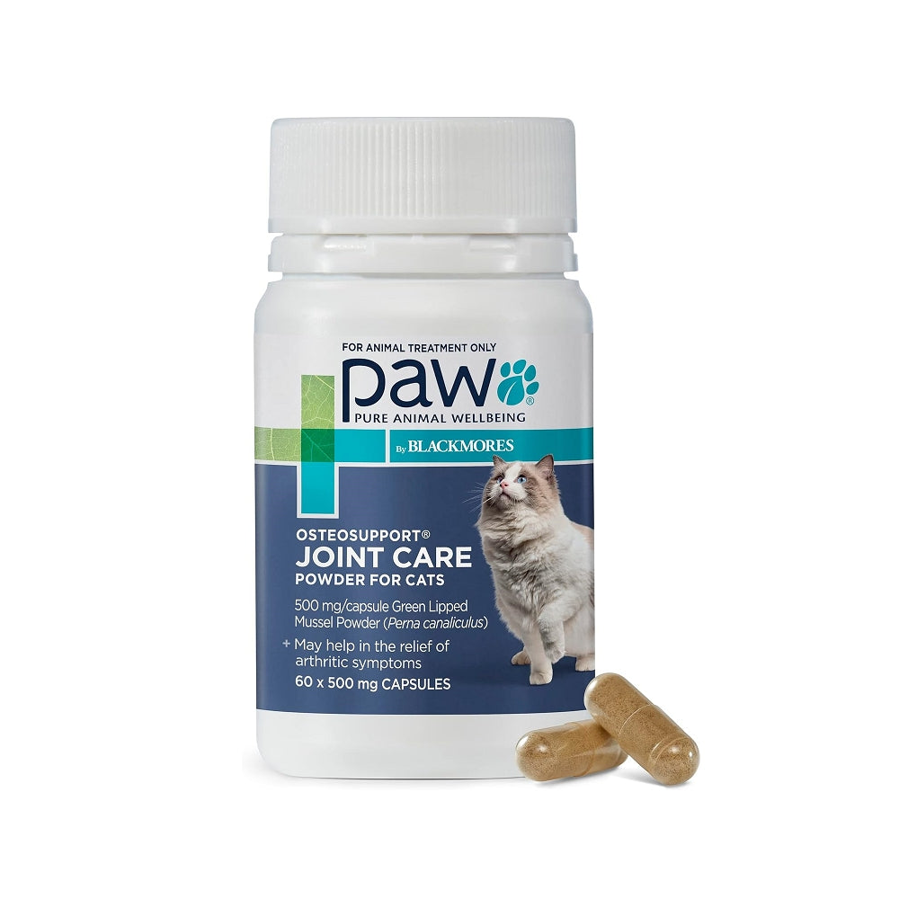 Premium Paw Osteocare Joint Advanced Care Supplement for Cats - Supports Mobility & Joint Health - Ideal for Senior Cats & Active Felines