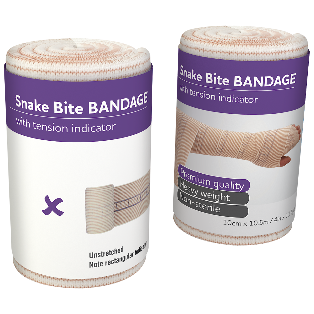 Premium Long Snake Bite Bandages with Indicators - 12 Pack Emergency First Aid Kit for Hiking, Camping & Outdoor Adventures