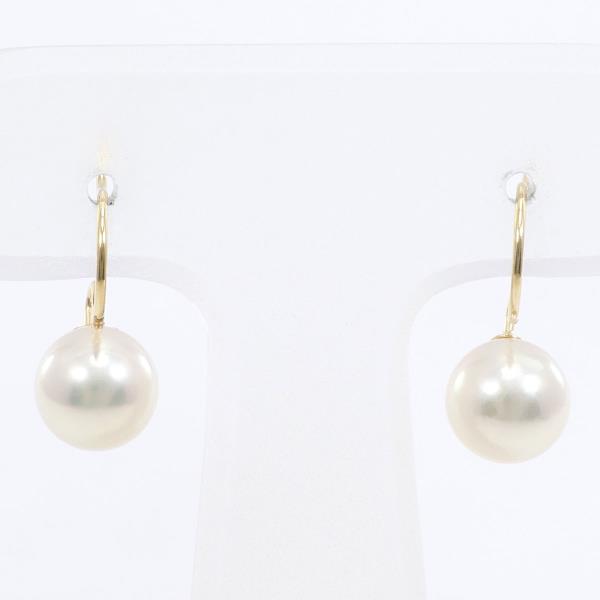 18K Yellow Gold Pearl Earrings for Women - Classic Elegant Stud Earrings for Wedding, Party & Everyday Wear