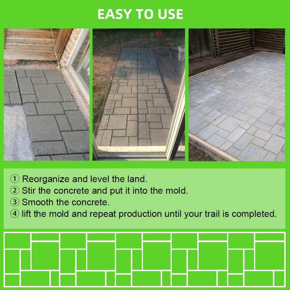 20x20x1.8 Inch Large Reusable Concrete Path Maker Mold - DIY Stepping Stone Paver for Lawn, Patio, Yard & Garden Walkway (8-Grid Design) | Perfect for Creating Beautiful Garden Paths and Outdoor Landscaping