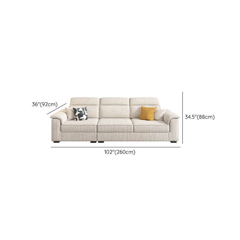 L-Shaped & Straight Sofa Chaise Couch with Concealed Support & Pine Wood Frame - Perfect for Living Room, Lounge, and Home Theater Seating