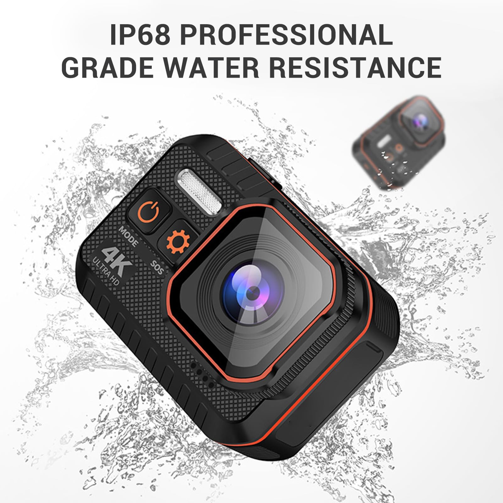 Yanmis 4K 60fps Action Camera with 16MP Ultra HD, IP68 Waterproof, Image Stabilization - Complete Accessories Kit for Diving, Helmet Mount & Extreme Sports | Perfect for Underwater Adventures, Skiing & Outdoor Activities