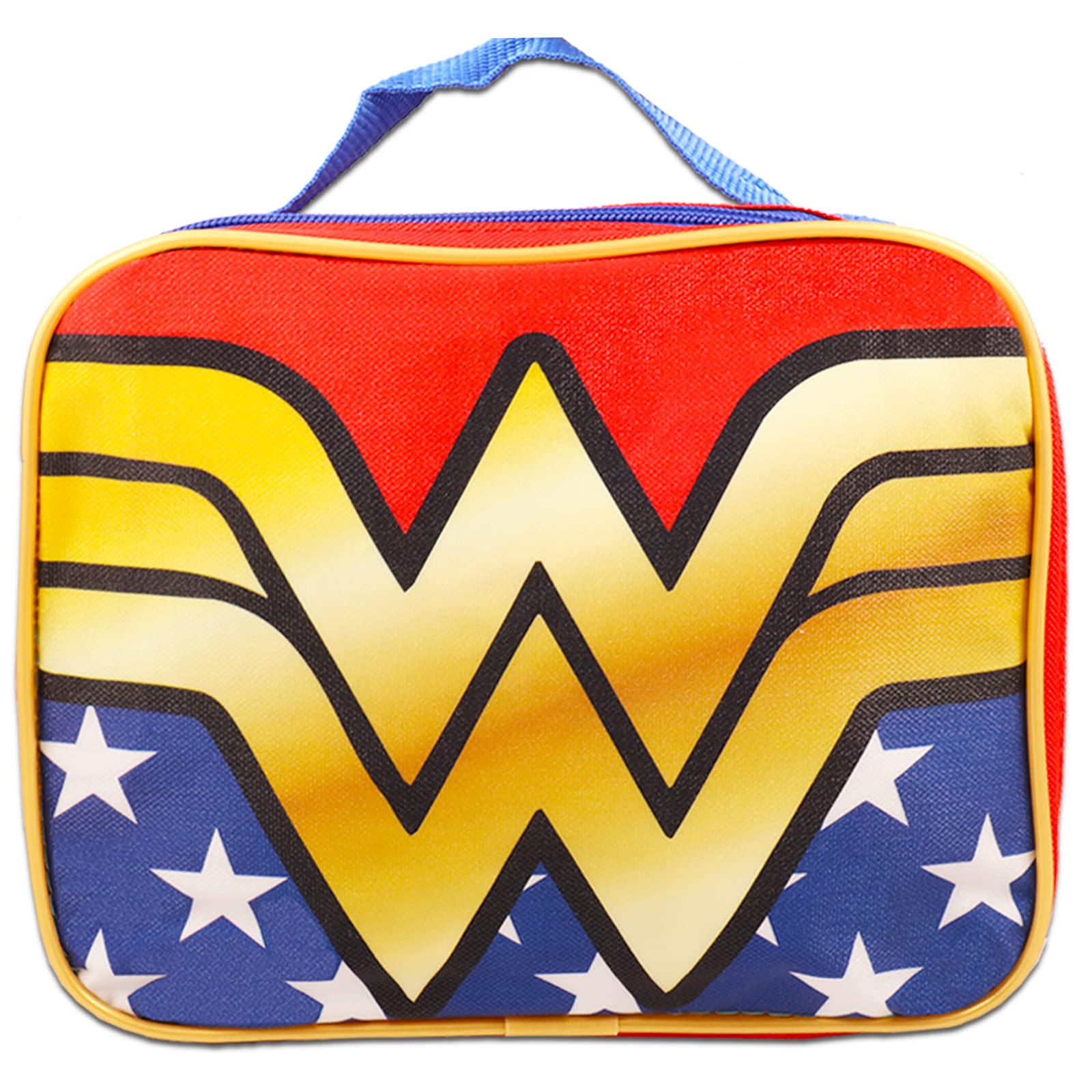 Wonder Woman Backpack Set with Lunch Box & Water Pouch for School & Travel
