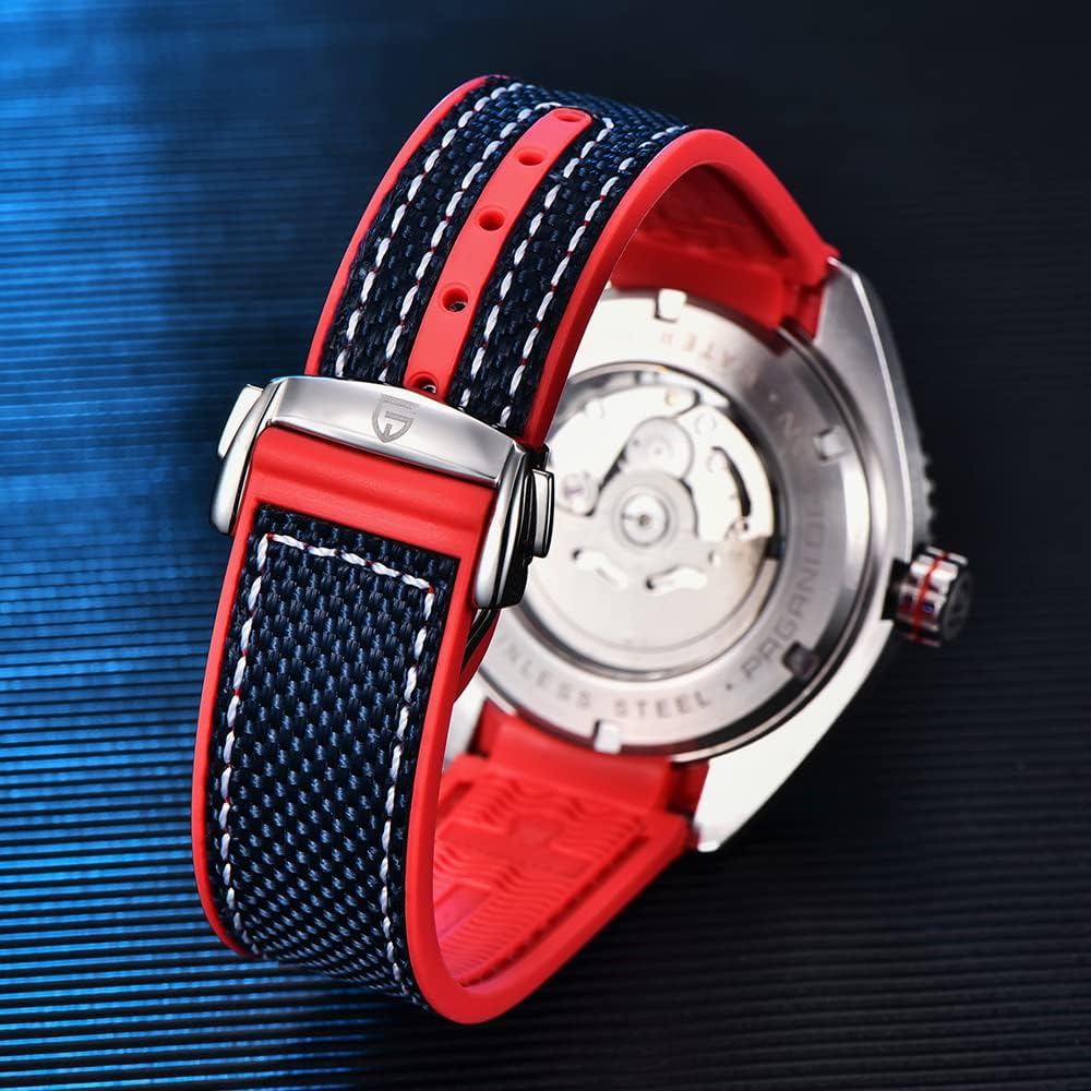 Pagani Design Men's Automatic Mechanical Sports Diving Watch with NH35 Movement - Waterproof Chronograph Wristwatch for Men - Perfect for Swimming, Diving & Outdoor Adventures