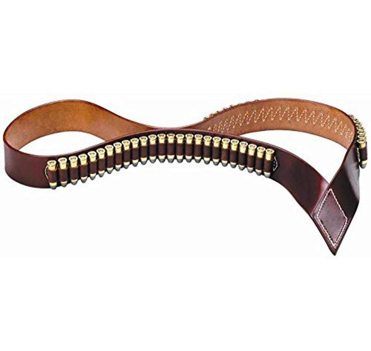 Triple K 918 Leather Bandolier - Premium Walnut Oil Finish for Ammo & Cartridge Storage - Perfect for Hunting, Shooting & Outdoor Adventures