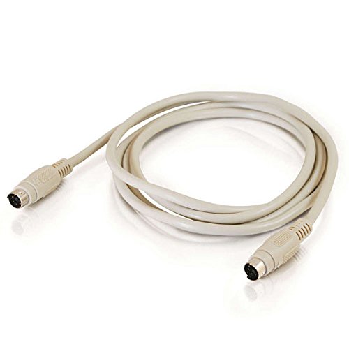 Legrand C2G 02692 Beige Round Male to Male Keyboard & Mouse Cable - 1 Count - Durable Replacement Cord for Office & Gaming Setup