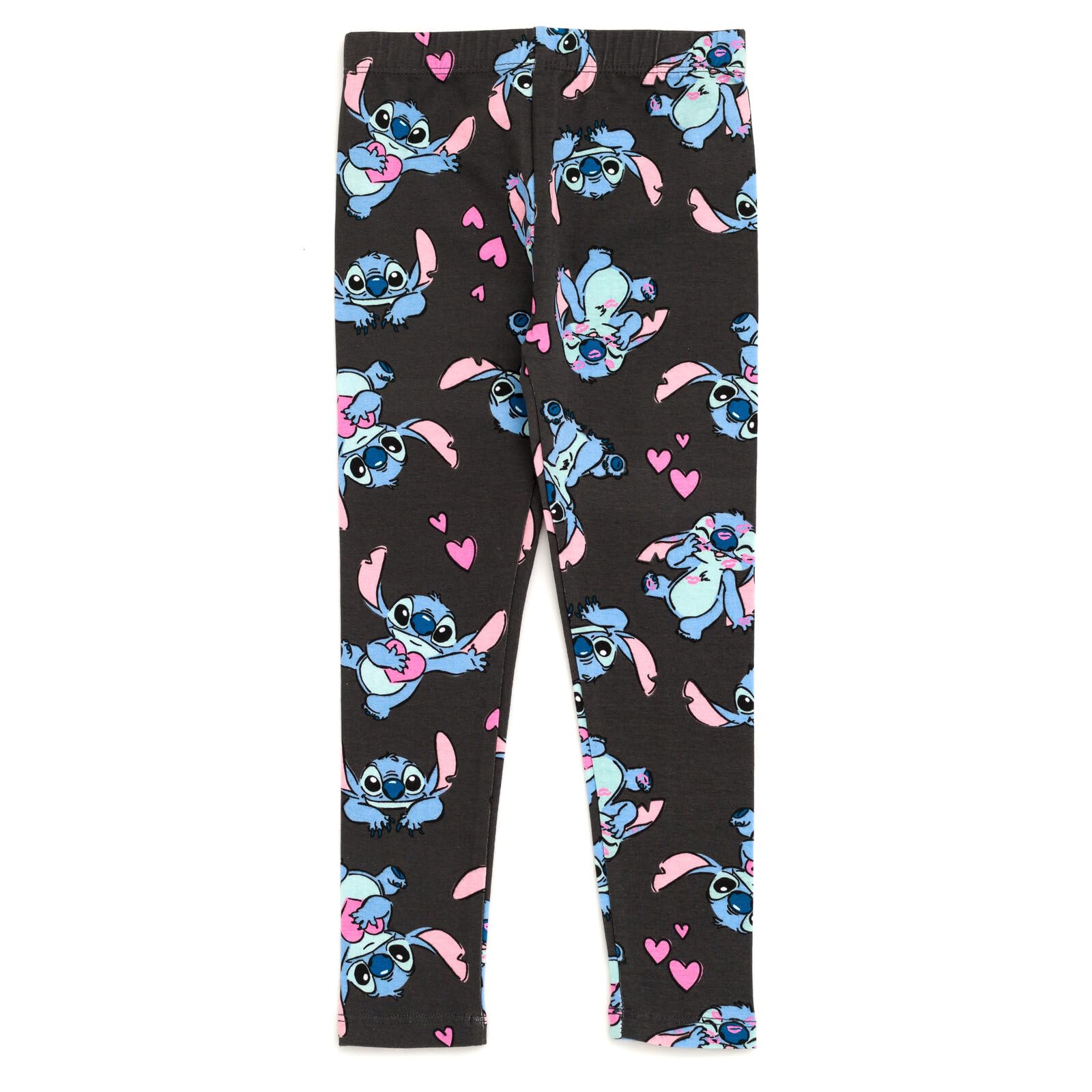 Disney Stitch Floral Sweatshirt & Leggings Outfit Set for Kids (12M-16Y) - Pink Cute Cartoon Character Matching Clothes for Girls & Boys | Perfect for Birthday Gifts, Playdates & Disney Theme Parties