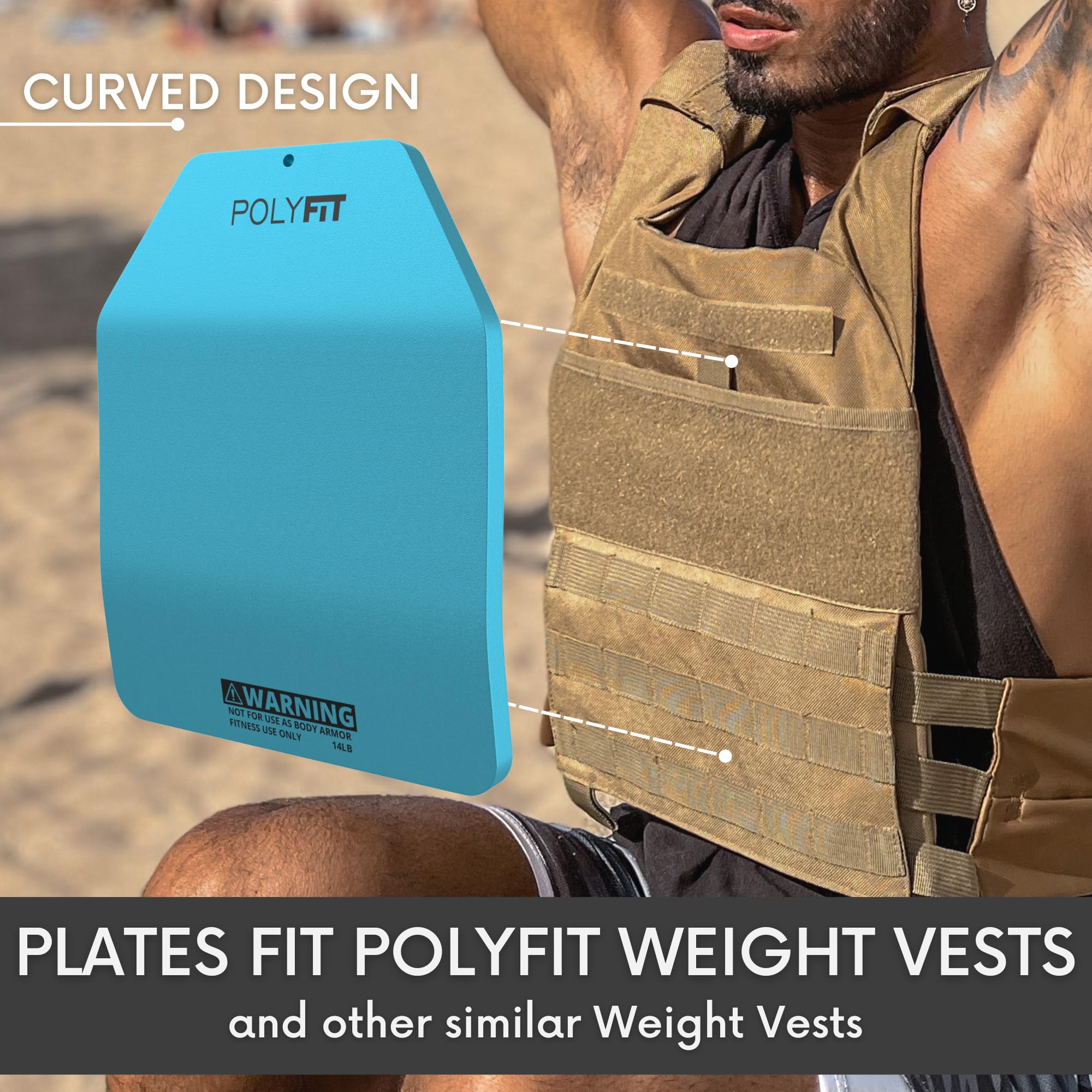 Curved Weight Plates for Weighted Vest - Ergonomic Contoured Design for Maximum Comfort - Durable Steel Construction - 6lb, 9lb, 14lb Pairs - Perfect for CrossFit, Home Workouts & Strength Training