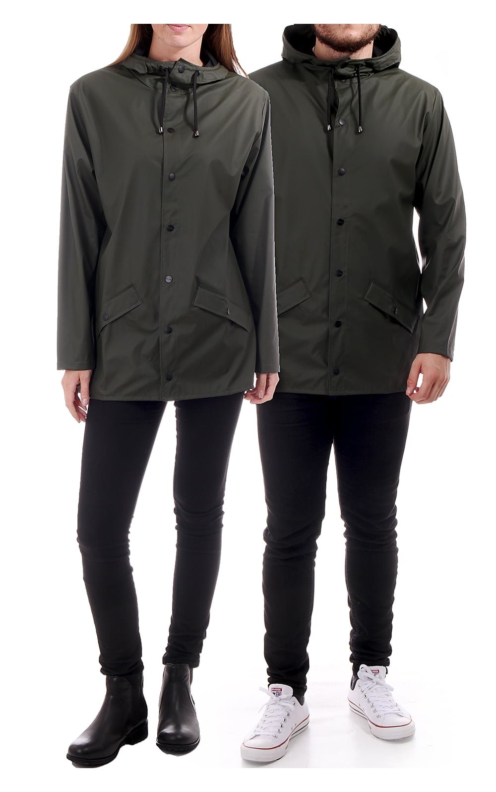 Rains Women's Waterproof Rain Jacket - Lightweight Windproof Hooded Coat for Outdoor Hiking, Commuting & Travel