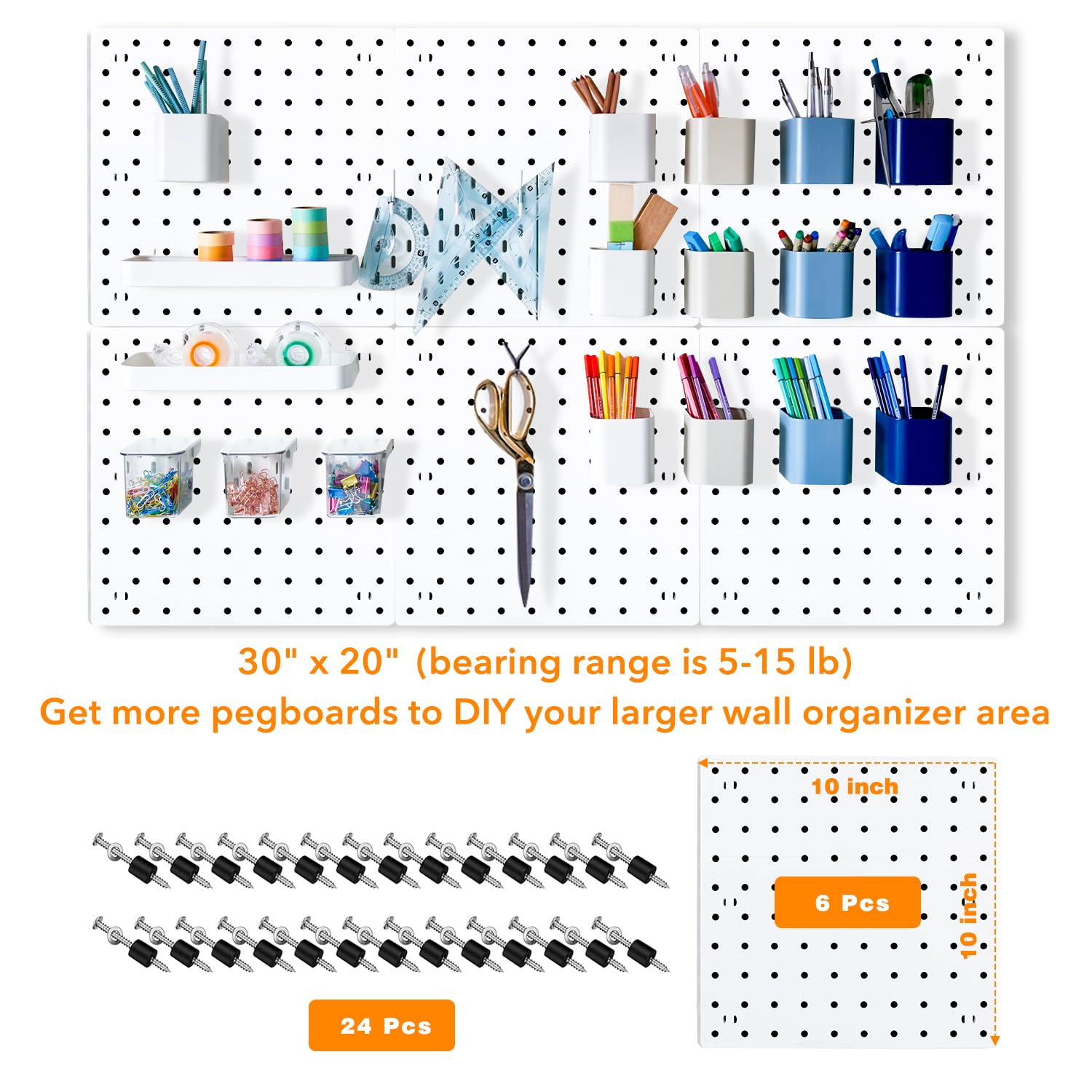 SKYFOOST Pegboard Wall Organizer System - Heavy Duty Garage Storage Solution for Tools & Accessories | Perfect for Workshop, Garage & Home Organization