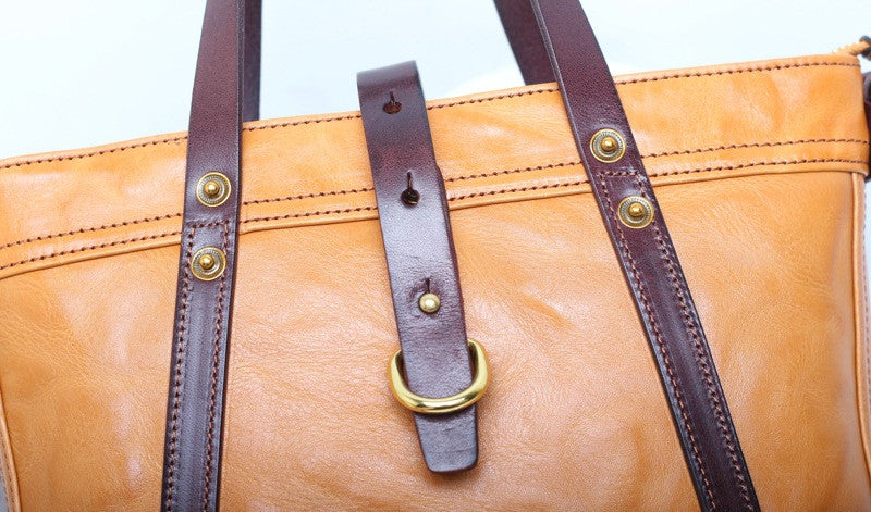 Premium Italian Leather Work Tote Bag for Women - Professional Office Briefcase, Laptop Bag & Business Travel Carryall - Perfect for Commuting, Meetings & Daily Use