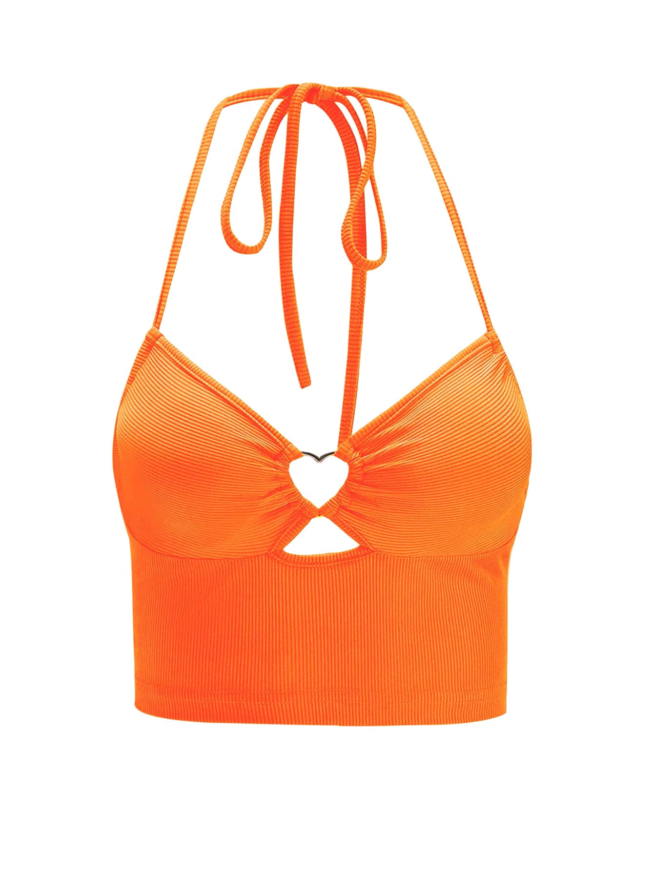 Stylish Women's Halter Tie Open Back Ribbed Crop Cami Top - Sexy Summer Tank for Beach, Party & Date Night Outfits