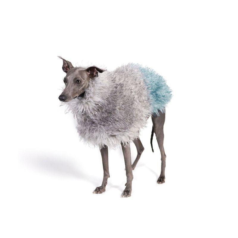 Luxury Blue Sapphire Fur Coat for Women - Winter Fashion Outerwear for Parties & Special Occasions