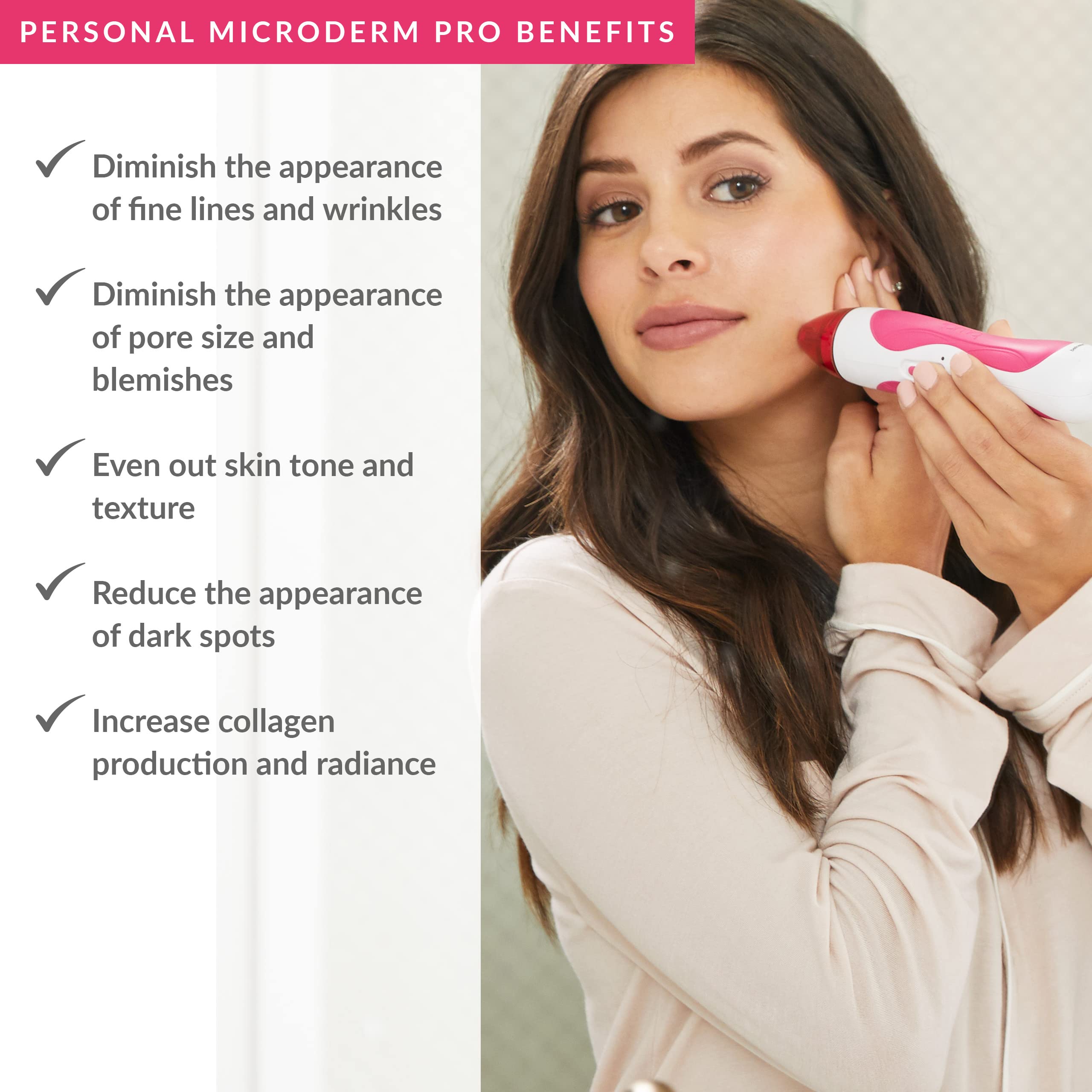 PMD Personal Microderm Pro - At-Home Microdermabrasion Machine Kit for Face & Body - Exfoliating Crystals & Vacuum Suction for Glowing Skin - Adjustable Speed - Perfect for Anti-Aging, Blackhead Removal & Skin Rejuvenation at Home