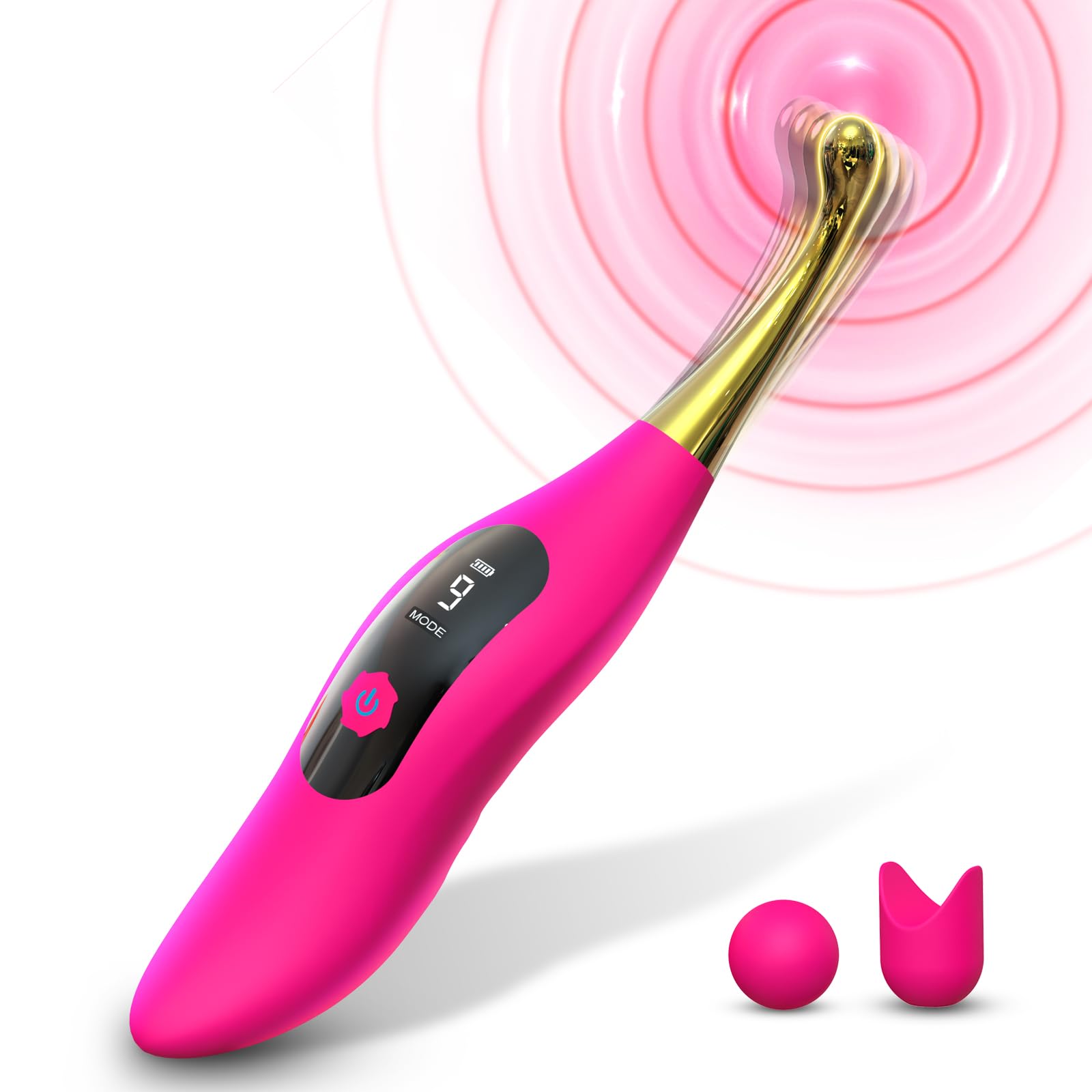 Premium Clitoral Vibrator for Women - 9-Speed G-Spot & Nipple Stimulator with LCD Screen, Rechargeable & Waterproof Wand - Perfect for Solo Play, Couples & Sensual Massage