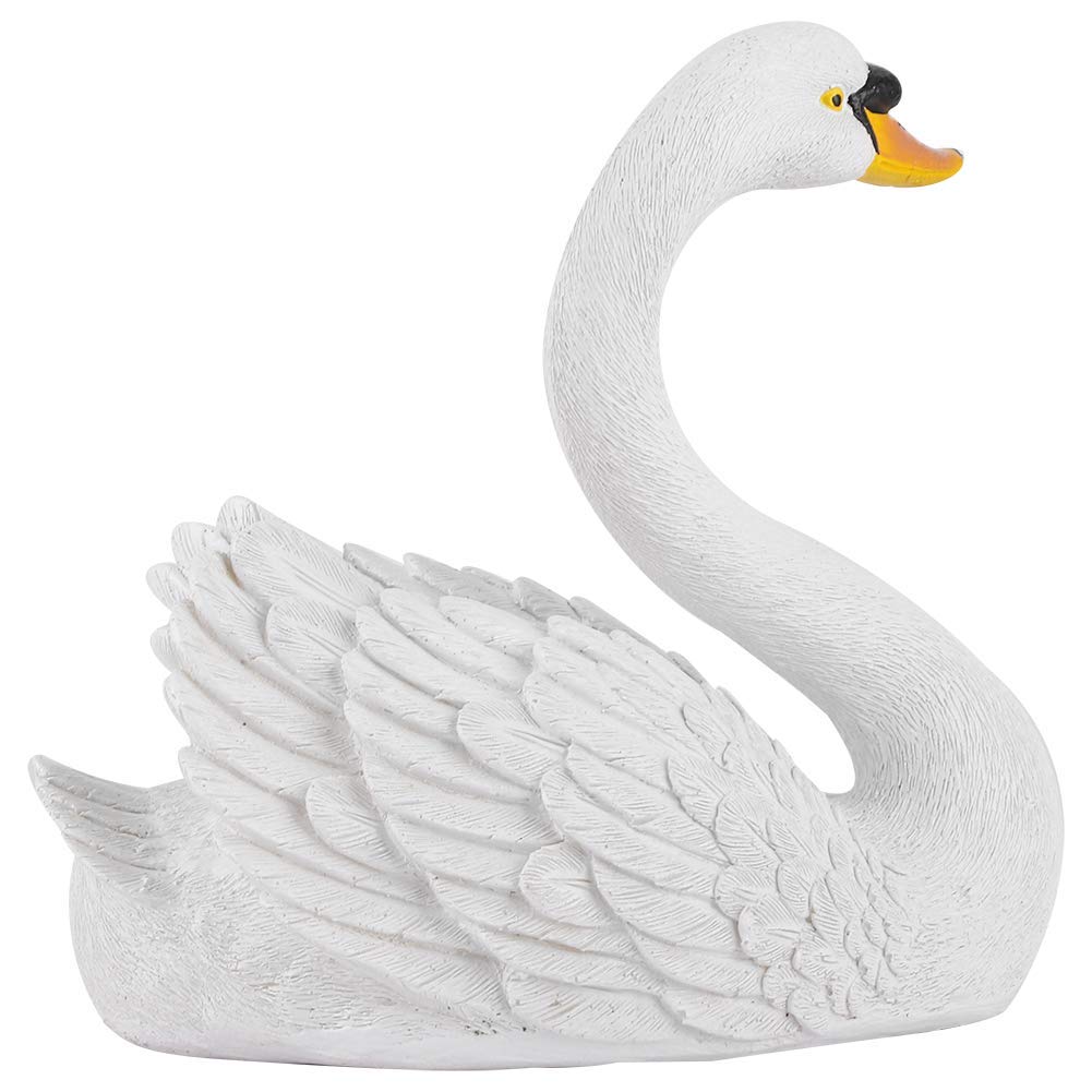Floating Resin Swan Figurine - Elegant White Garden Ornament for Landscape, Yard, and Pond Decoration | Perfect for Outdoor Patio, Wedding Centerpieces, and Home Décor