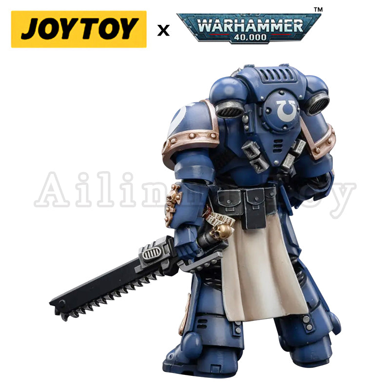 1/18 JOYTOY Warhammer 40K Ultramarines Primaris Lieutenant Horatius Action Figure - Collectible Miniature for Tabletop Gaming & Display