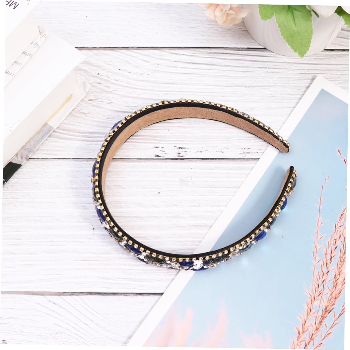 Beavorty Rhinestone Headband for Women - Elegant Crystal Hair Accessories, Fashionable Headwear for Parties, Weddings & Special Occasions