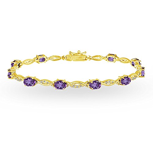 African Amethyst - Yellow Gold Flash