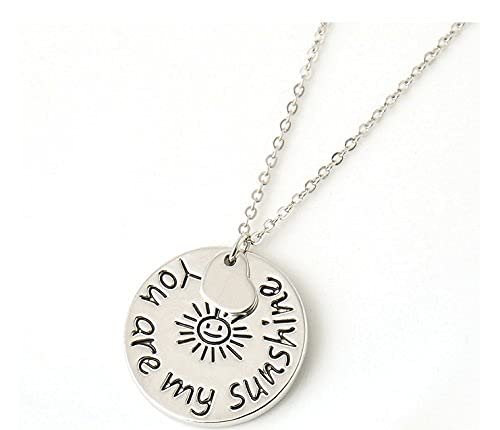 You Are My Sunshine Silver Moon Bay Charm Necklace - Perfect Gift for Mom, Wife, Girlfriend on Birthday, Anniversary & Valentine's Day