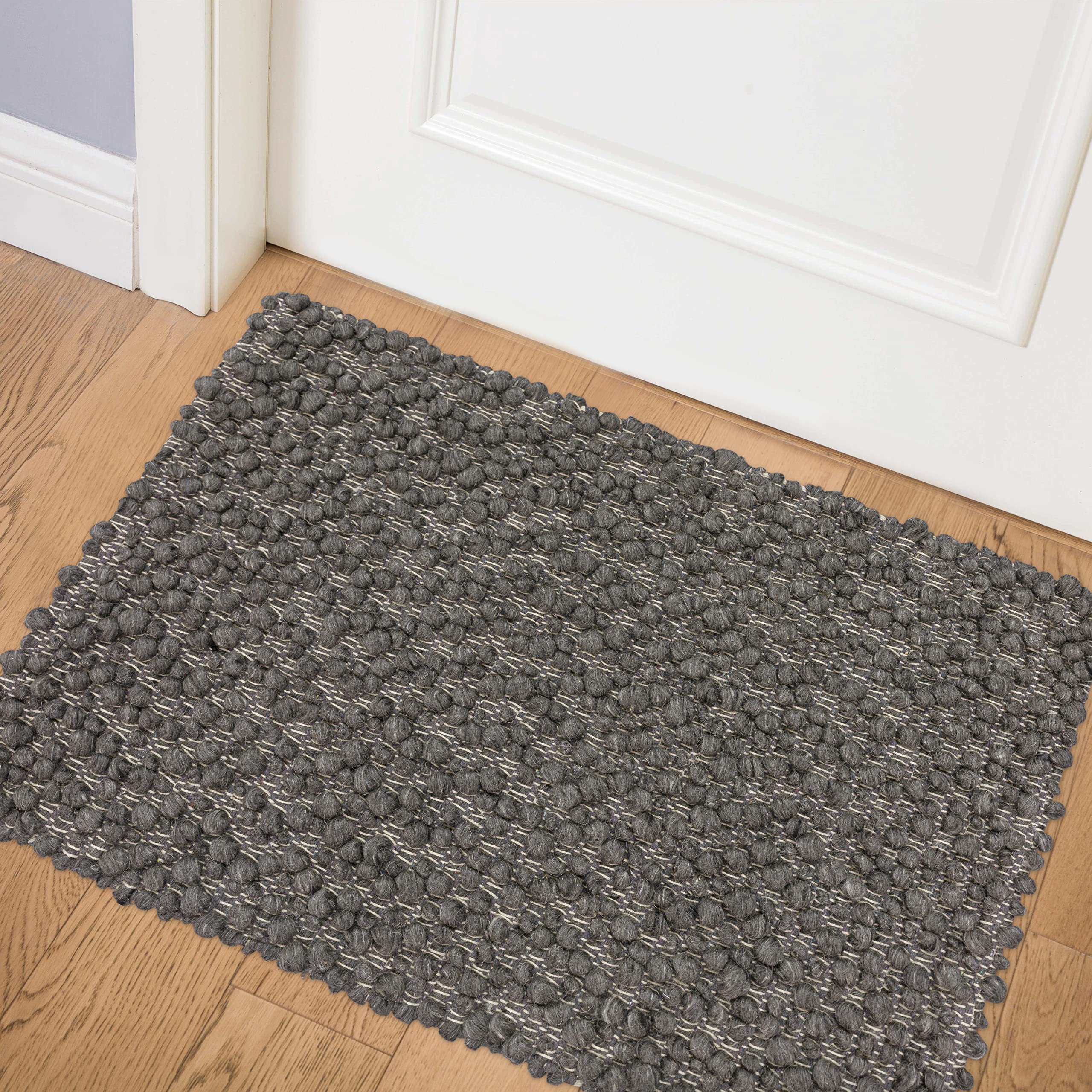 Addison Rugs Boulder ABL31 Steel 2' x 3' Rectangle Soft Wool Area Rug - Handmade, Durable & Stain Resistant - Perfect for Bedroom, Living Room, Dining Room, Kitchen or Office Decor