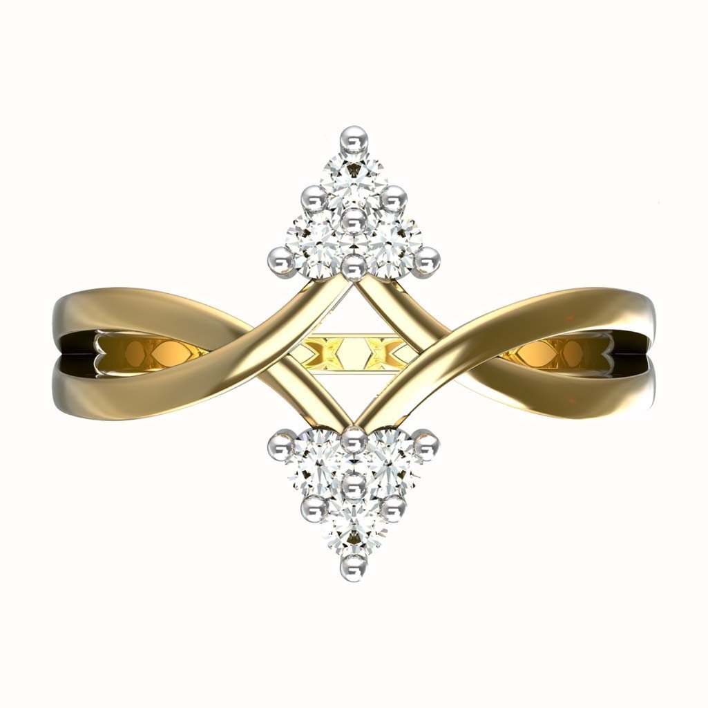 14K Yellow Gold 0.13 Carat Diamond Engagement Ring - 6 Stone EGL/IGI Certified (I1-I2 Clarity) | Perfect for Proposals, Anniversaries & Special Occasions