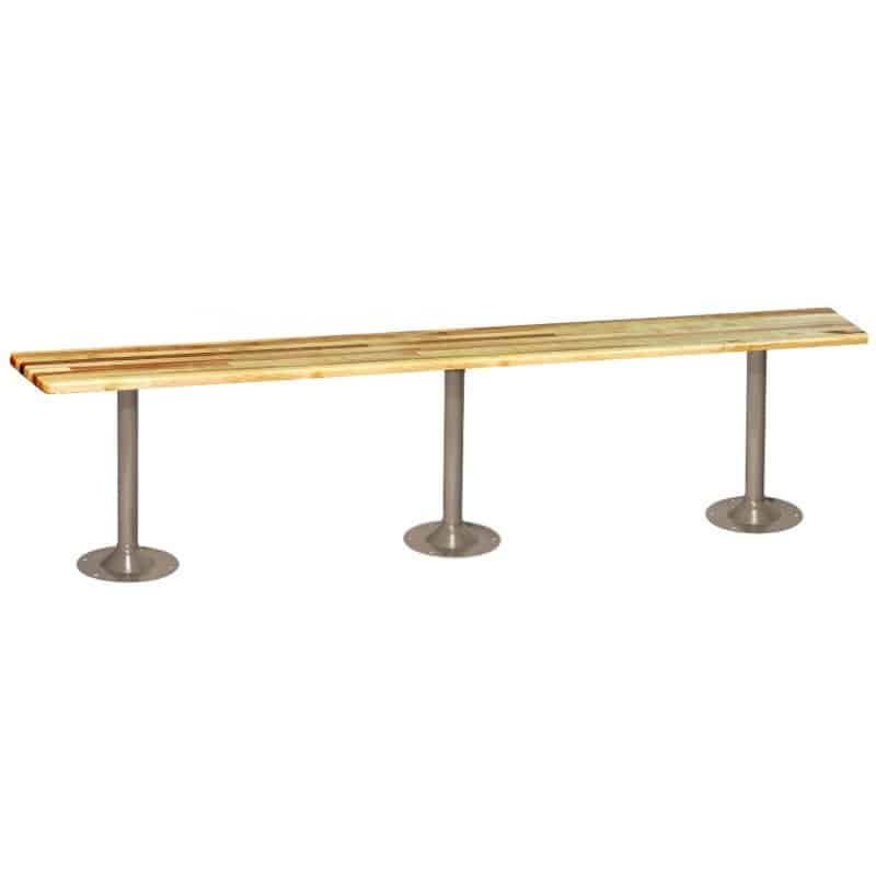 Premium Hardwood Locker Room Bench with Heavy-Duty Steel Pedestals - Durable Gym & Sports Facility Seating for Schools, Gyms & Locker Rooms