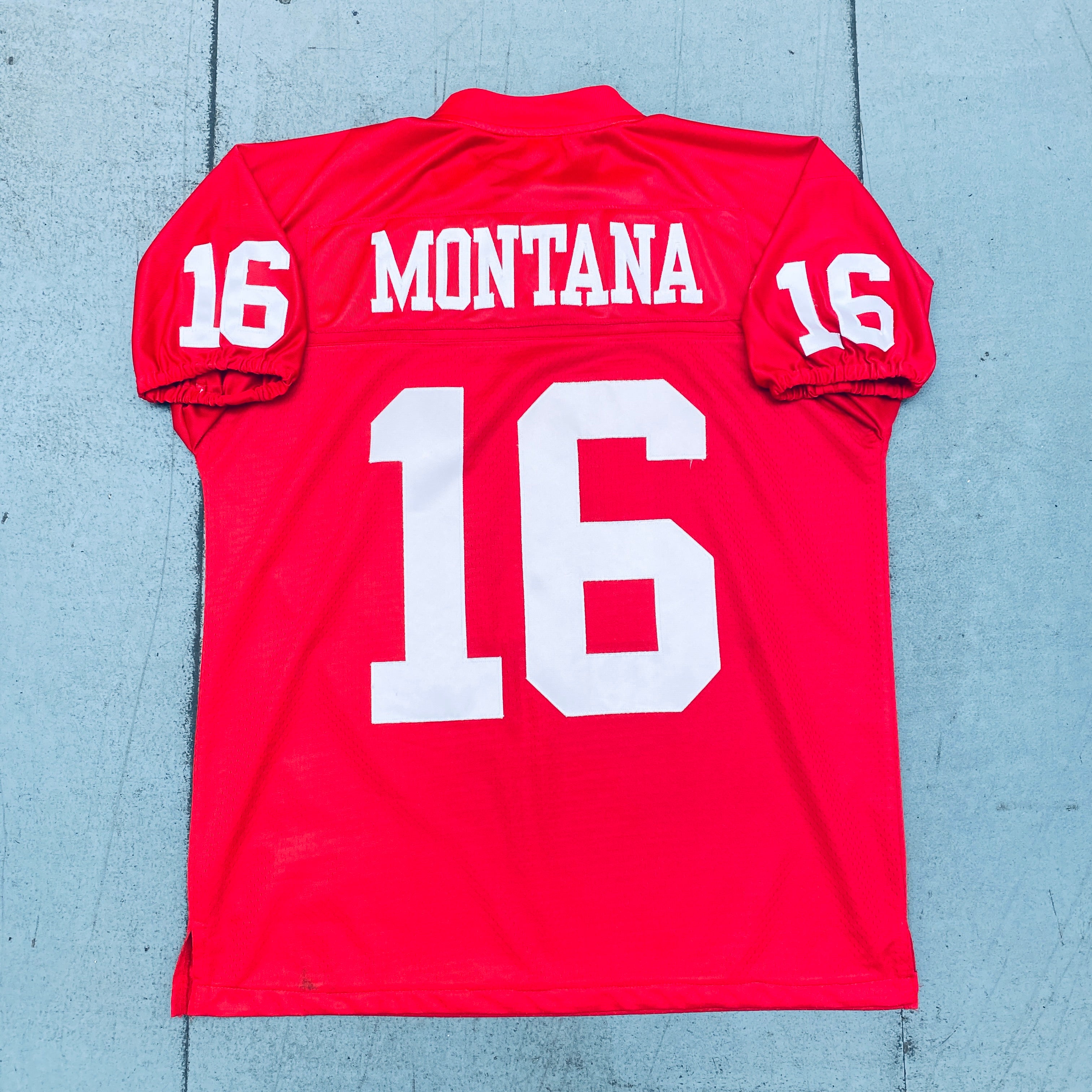Authentic Joe Montana 1990 Throwback Jersey - Stitched San Francisco 49ers NFL Football Jersey (Size L) - Perfect for Game Day, Collecting & Fan Gifts