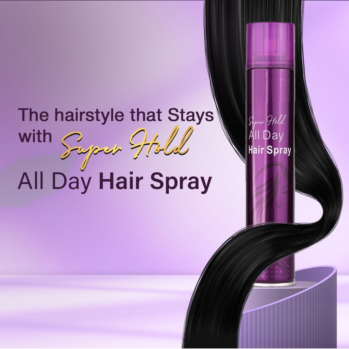 Super Hold All Day Hair Spray Set - Ultra Hard 420ml | Quick Drying, Long Lasting Hold with Natural Shine | Easy Wash Off Salon-Quality Hairspray for Women & Men | Perfect for Weddings, Parties & Professional Styling