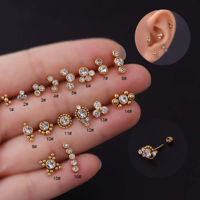 20G Push Pin Earrings - Flat Back Labret Studs for Cartilage, Nose, Lip Piercing | Hypoallergenic Stainless Steel Jewelry | Perfect for Daily Wear, Parties & Gifts