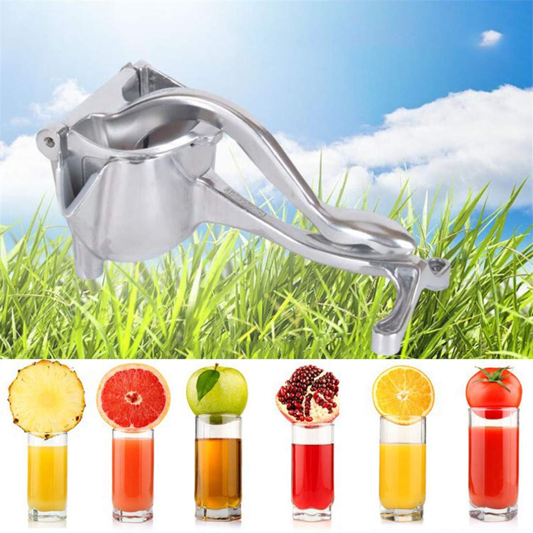 Premium Manual Citrus Juicer - Heavy Duty Aluminum Alloy Hand Press for Lemons, Oranges & Fruits - Easy to Use Kitchen Tool for Fresh Juice, Cocktails & Healthy Drinks