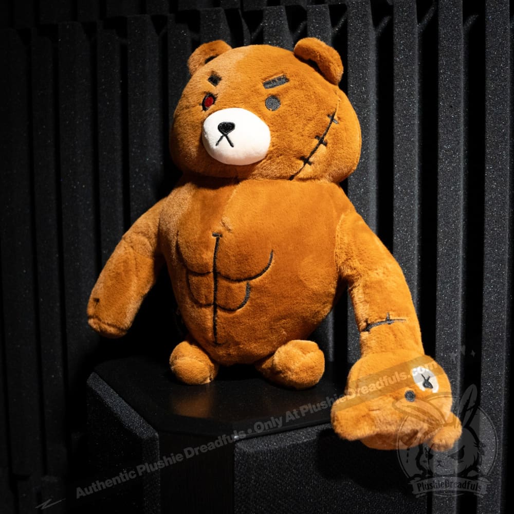 Plushie Dreadfuls Bearfisted Ripped Bear Stuffed Animal Toy - Cute Huggable Plush for Kids, Gift for Bear Lovers, Perfect for Bedroom Decor & Comfort