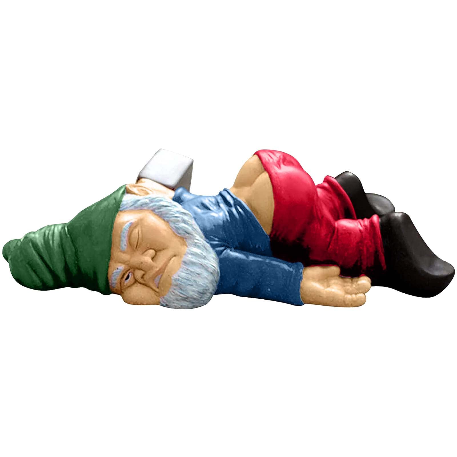 Funny Drunk Garden Gnome Statue - Whimsical Resin Dwarf Decor for Outdoor Garden, Yard & Patio - Unique Gift for Wine Lovers & Humorous Home Decoration - Perfect for Themed Parties, Bar Decor & Funny Gifts